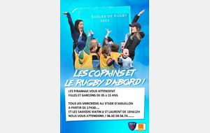 ECOLE DE RUGBY ECOLE DE LA VIE