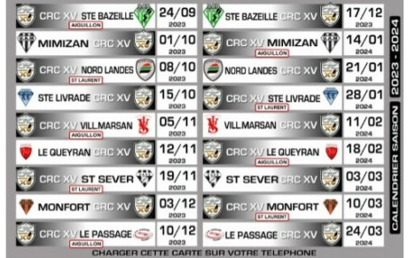 LE CALENDRIER 2023.2024 EST PARU